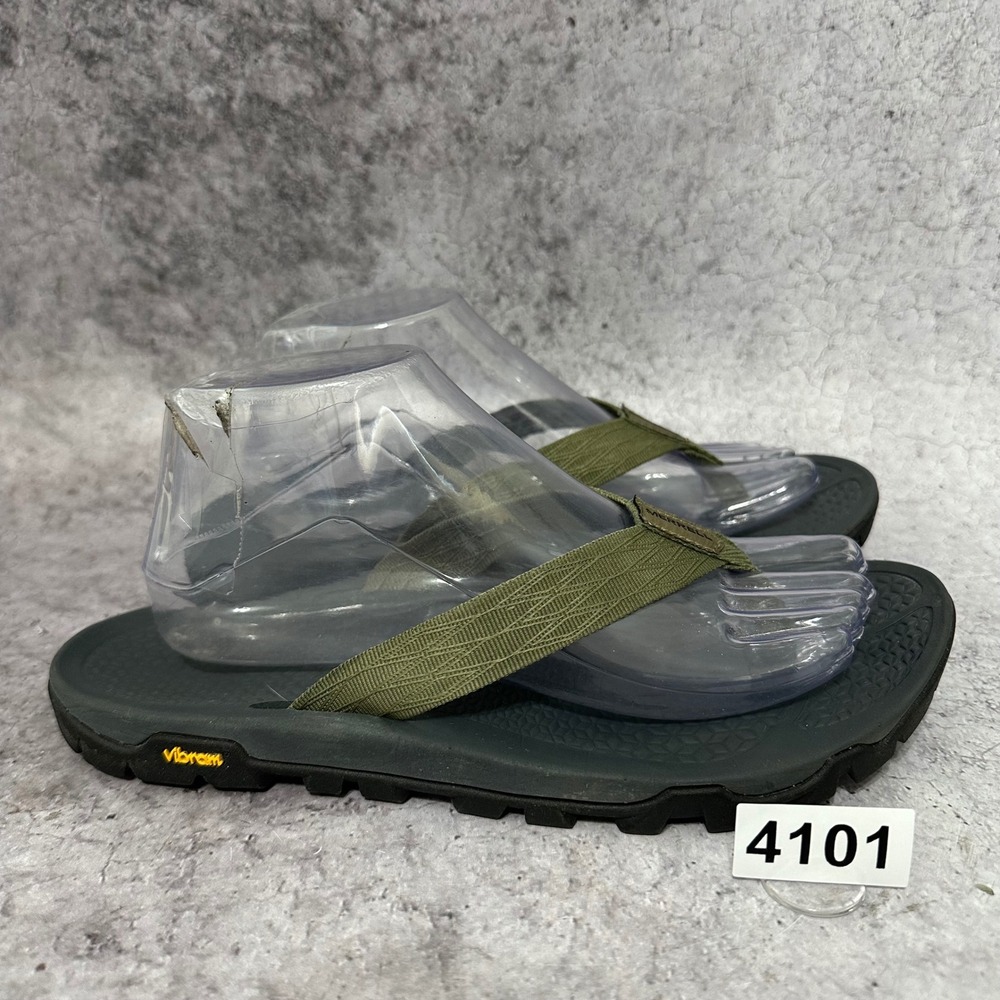 Merrell Breakwater Flip Mens 8 Lichen Green Outdoor Vibram Megagrip Sandals